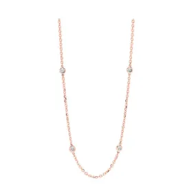 14Kt Rose Gold Diamond (2Ctw) Necklace