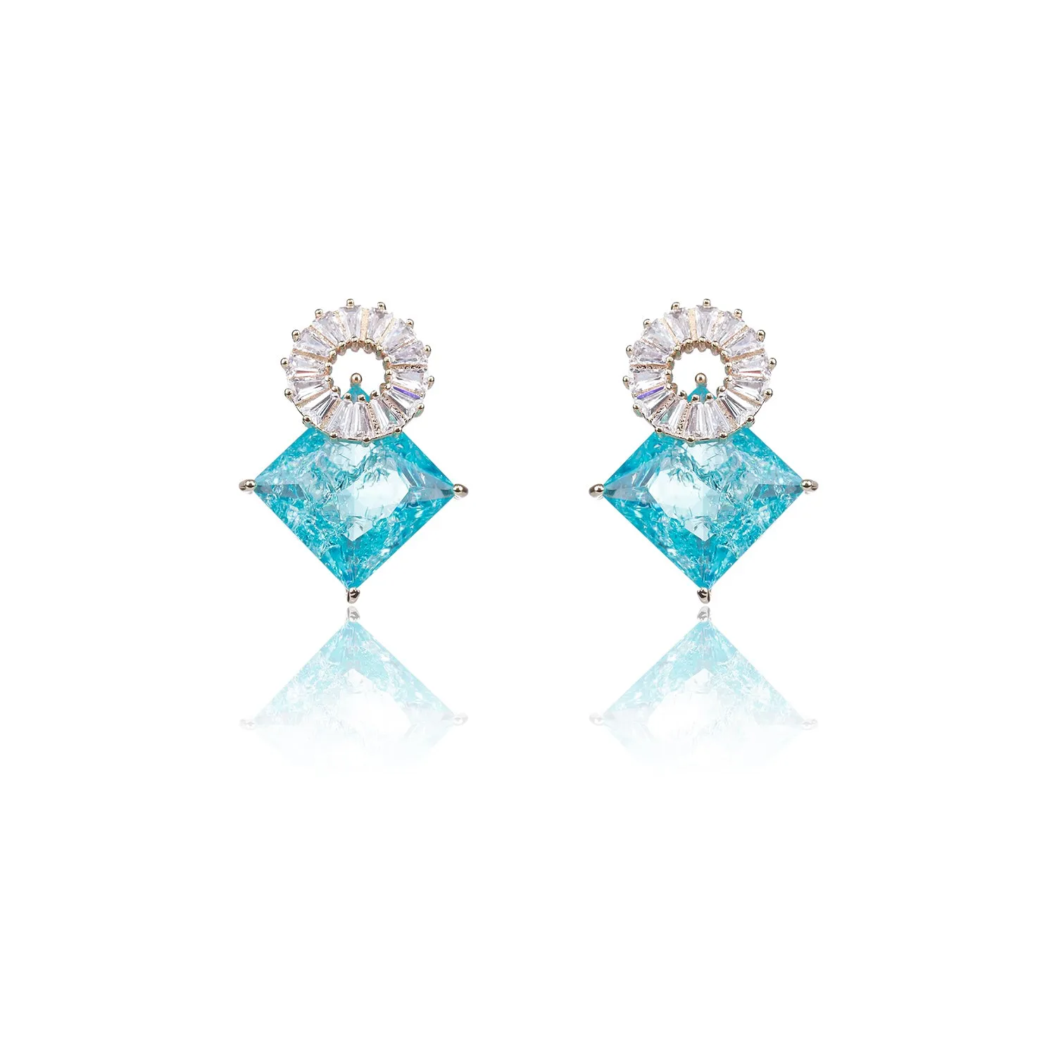 Diamond Cubic Zircon Stud Wedding Earring, Women Girl Accessories Jewelry CE11661