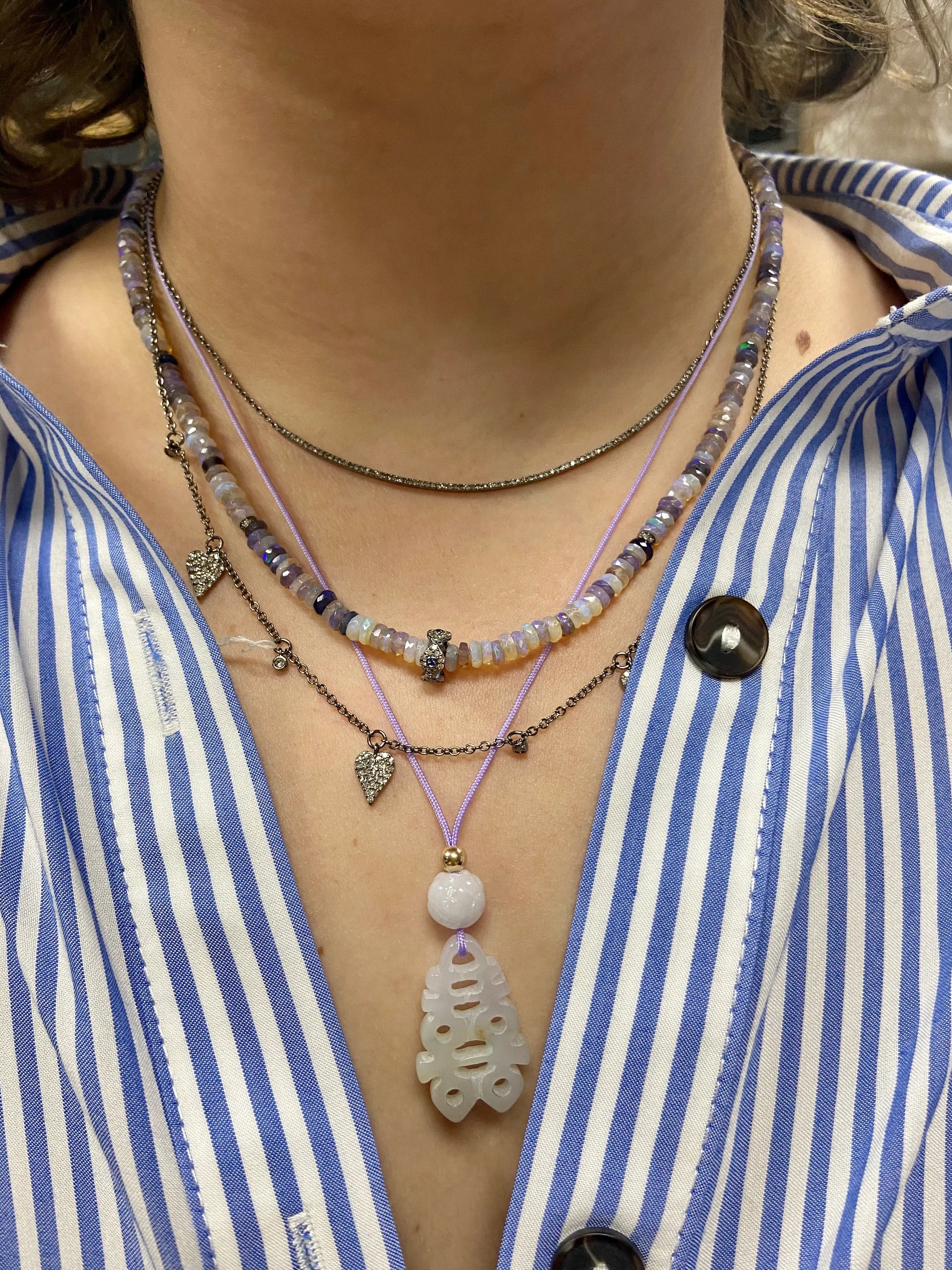 Diamond Heart Dangle Necklace