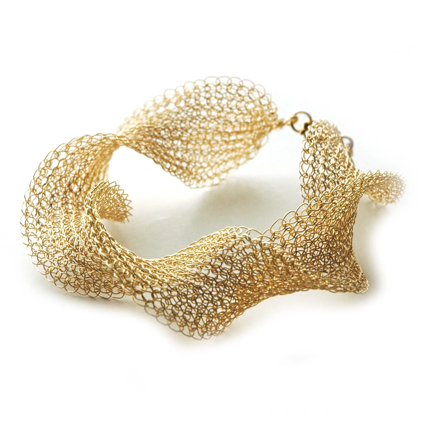 INFINITY Wire Crochet Gold Bracelet