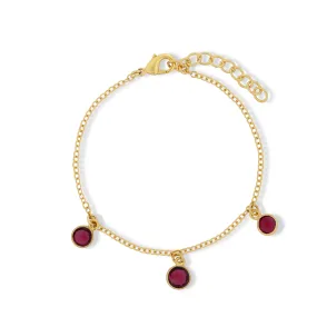 Orla Charm Bracelet Red