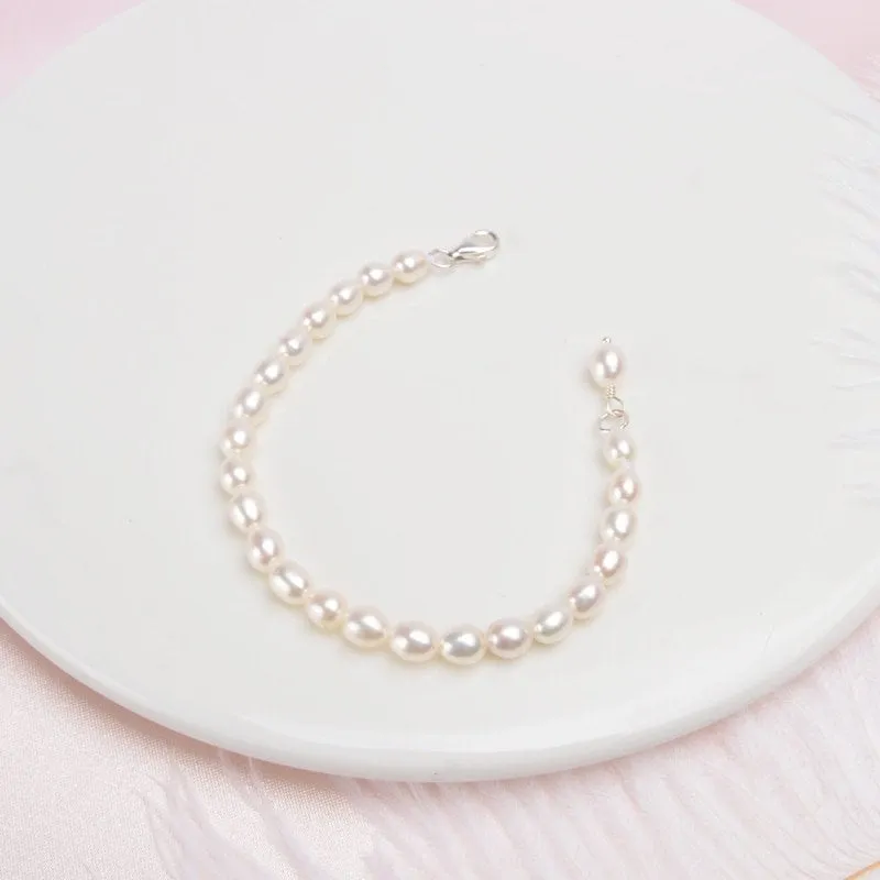 Pearl Bracelet, wedding gift, flower girl bracelet, bridesmaid gift, bridal shower gift, Dainty Pearl Jewelry, June Birthstone Bracelet