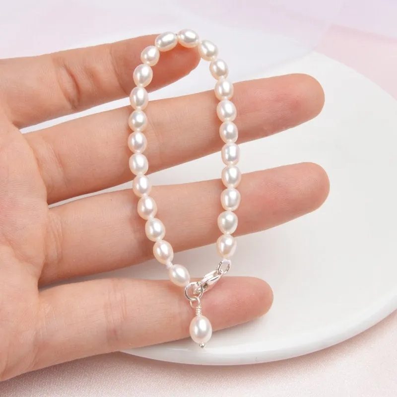 Pearl Bracelet, wedding gift, flower girl bracelet, bridesmaid gift, bridal shower gift, Dainty Pearl Jewelry, June Birthstone Bracelet