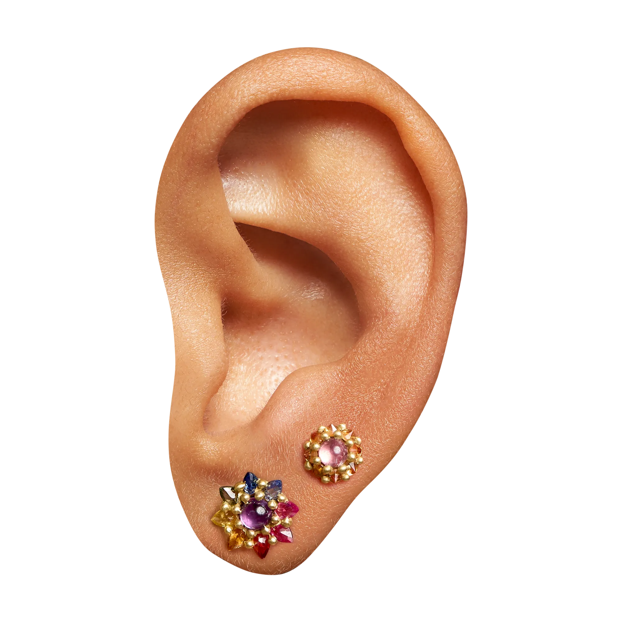 Rainbow Daisy Stud Earring - 11666