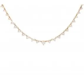 Yellow Gold Riviera Diamond Necklace, 1.02CTW